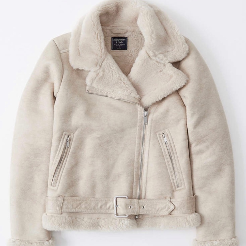 Abercrombie faux shearling Moto Jacket